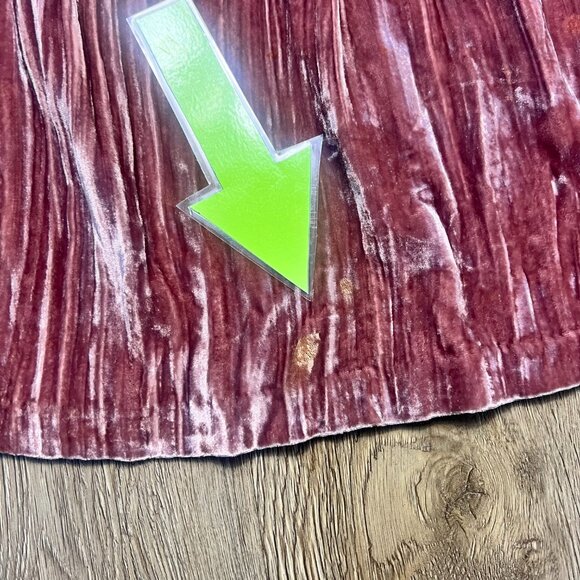 Madewell Skirt Size 6 Crushed Pink Velvet Like Mini Ruffle Skater Silk Blend - Picture 4 of 7